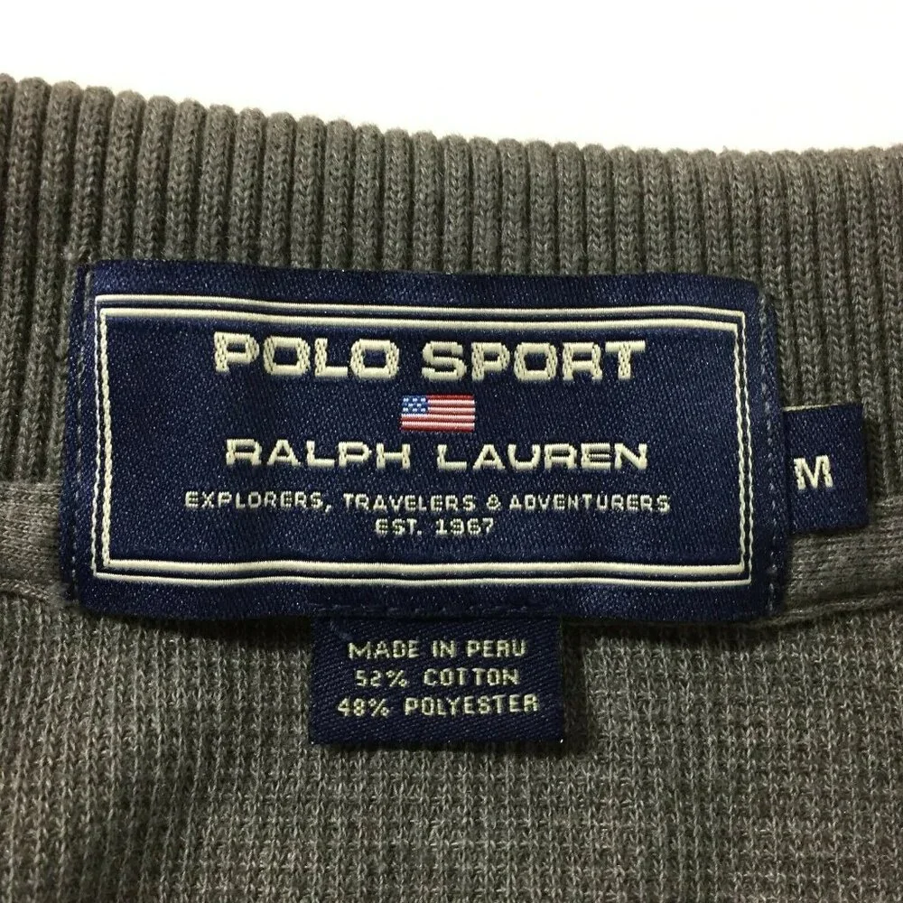 Polo Sport Ralph Lauren Mens Gray Short Sleeve Polo Shirt Size Medium